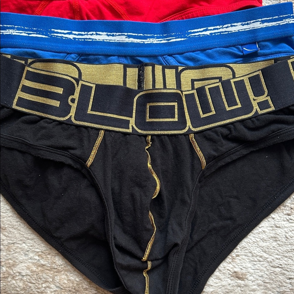 Andrew Christian Men's Briefs - Set of 7 in Red, Blue, and Black - Size Large - Picture 4 of 14